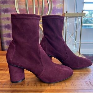 Stuart Weitzman MARGOT 75 Stretch Suede Bootie NWOT!